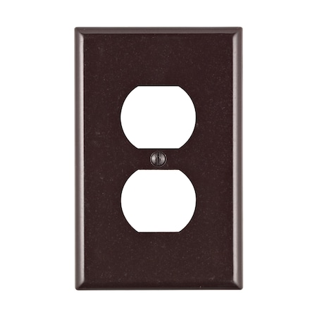 Leviton Leviton Brown 1 gang Plastic Duplex Wall Plate 1 pk 002-80503-000